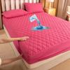 Waterproof Mattress Protector, Thick Quilted Solid Color Bed Cover with Deep Pocket,Warm Breathable Bedding for Bedroom Room Hotel, Without Pillowcase