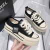 Platform canvas biscuit shoes women's shoes spring and summer new muffin versatile sports and leisure little white shoes board shoes