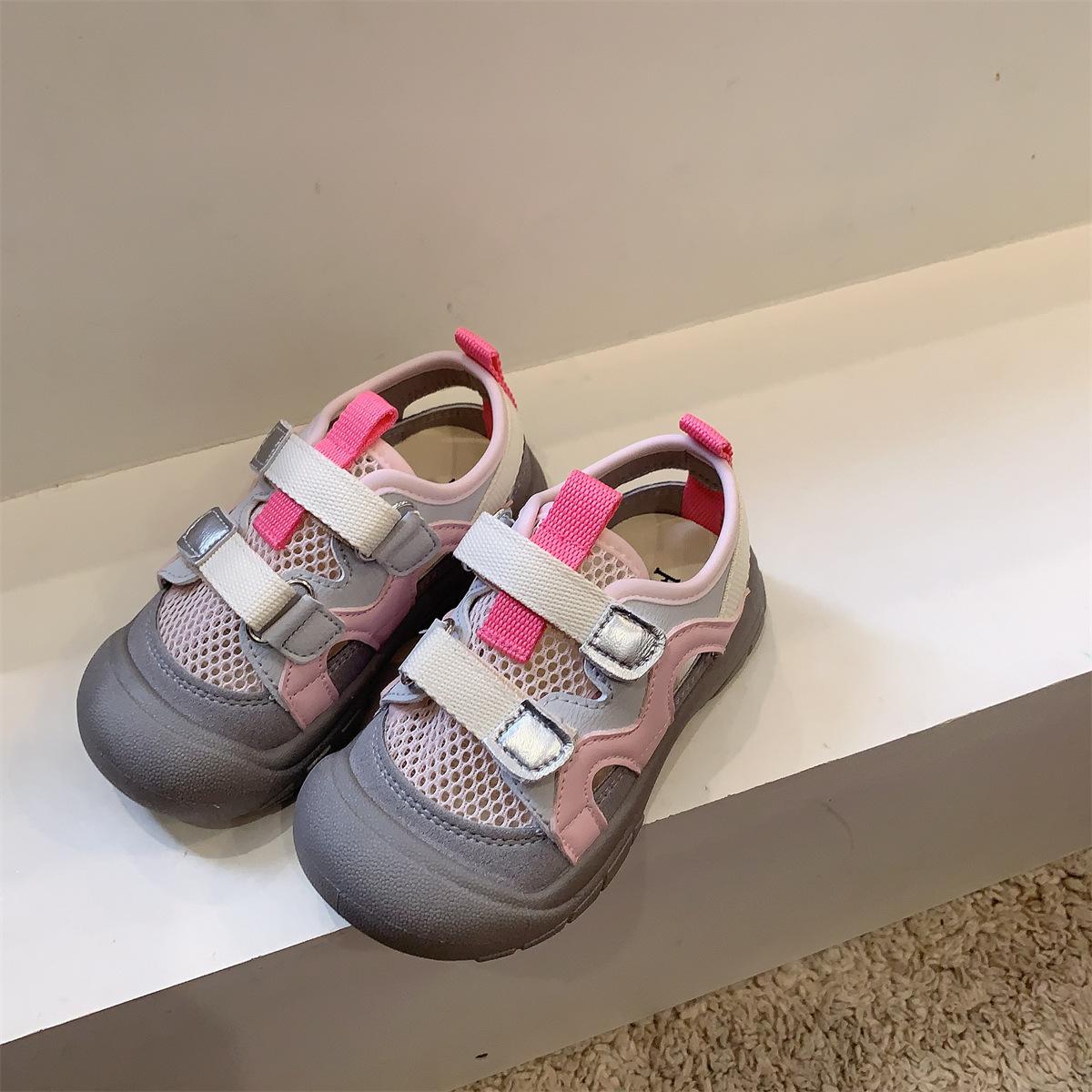 

Girls Sports Beach Shoes Mesh Breathable Boys Shoes Girls Sandals Summer 31 рожевий
