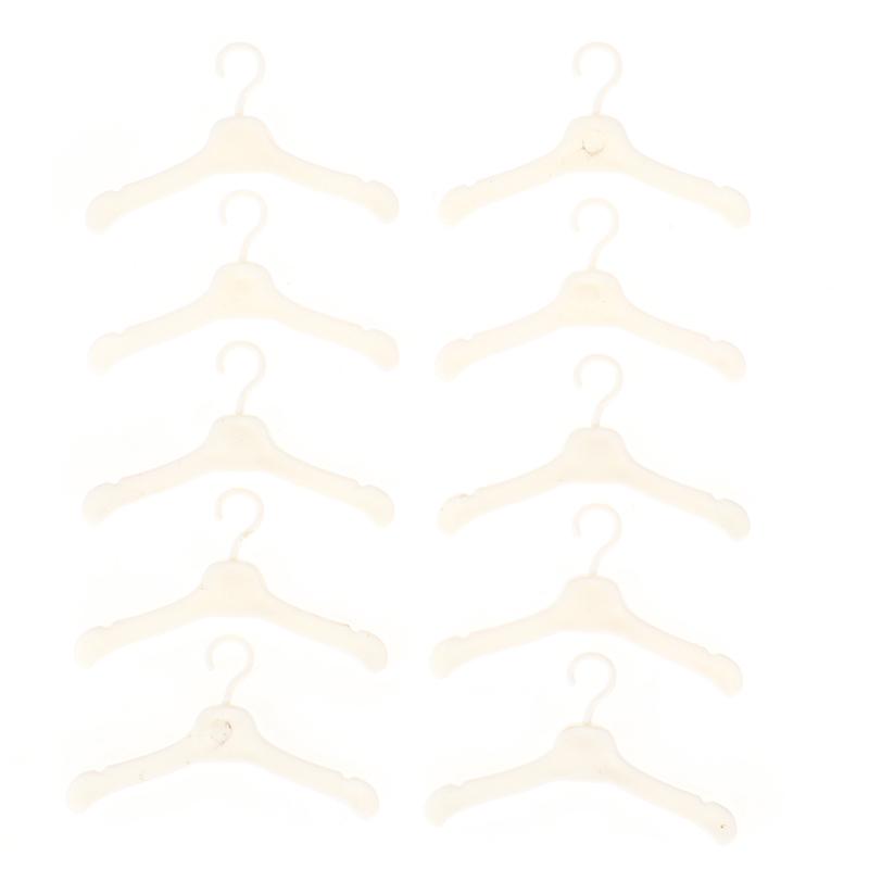 10ks Krásná ramínka Mini Roztomilý šatník Šaty Kabát Oblečení Plastové doplňky