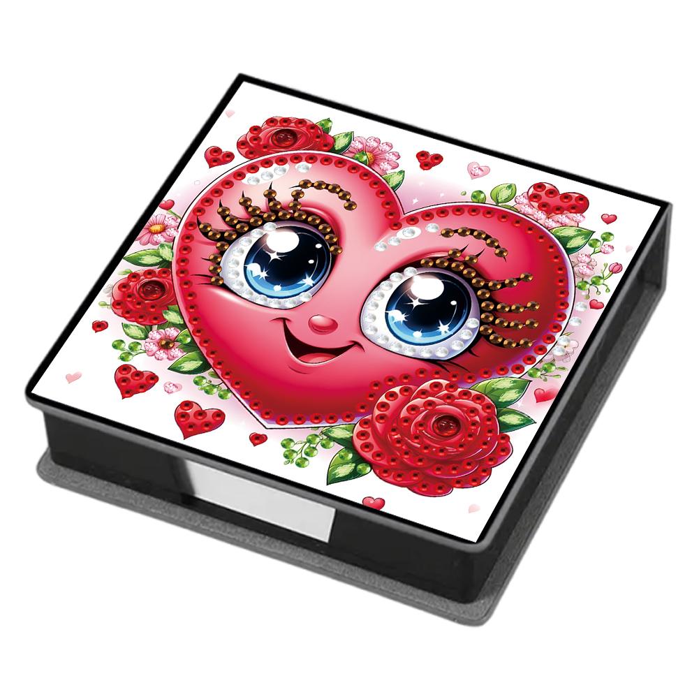 Leather 5D Diamond Painting Kit Note Box with 160 Sheets DIY Diamond Art Note Box for Home Office School Supplies