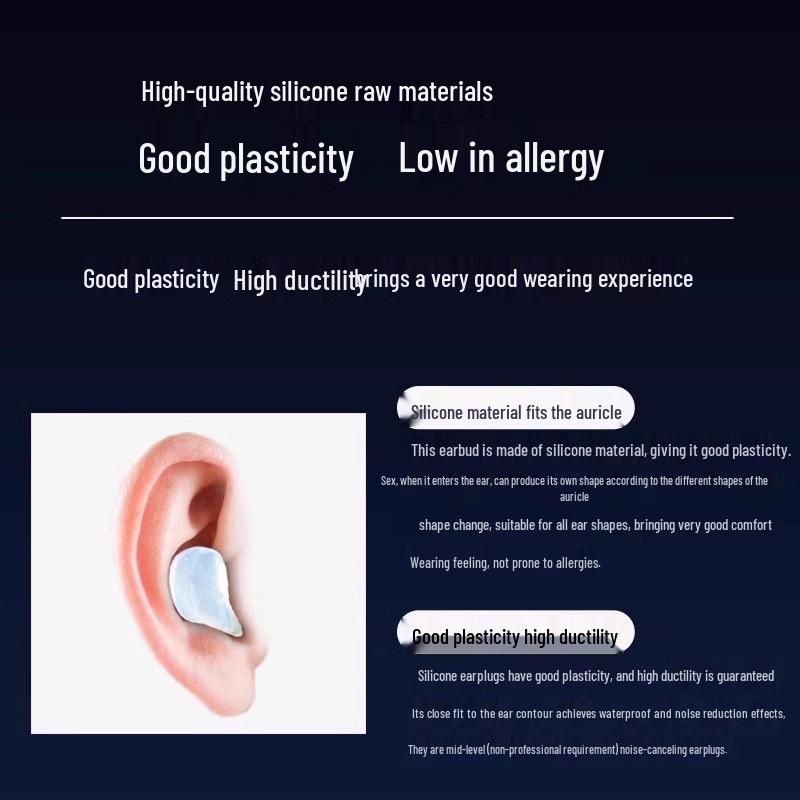 Sleep-Enhanced German Silicone Earplugs: Soundproof, Noise-Reducing, Pain-Free for Studying & Rest