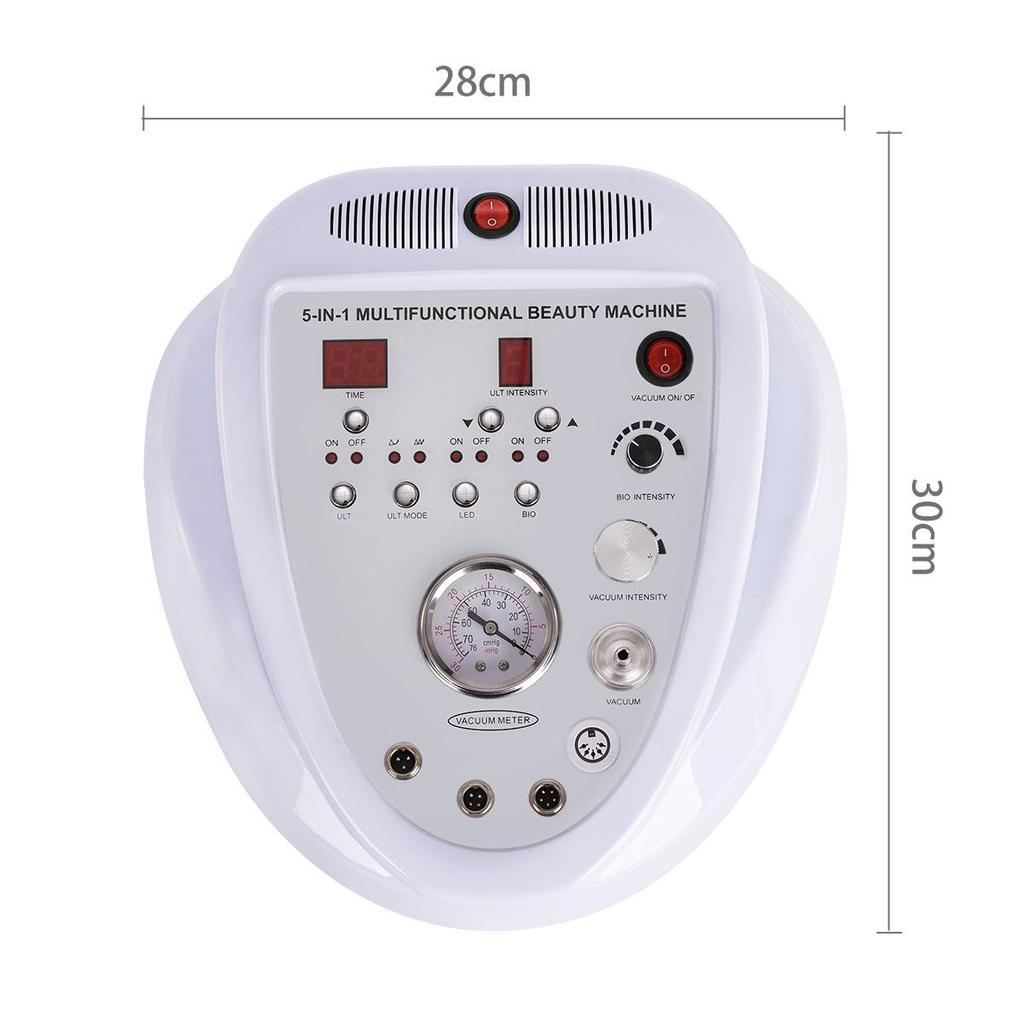 Ultrasonic 5-in-1 Multifunctional Skin Scrubber with Hot/Cold Hammer for Exfoliation and Microdermabrasion