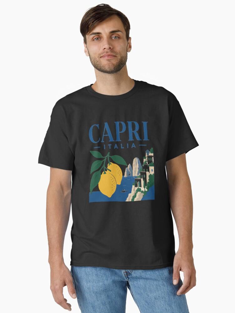 Peppino di Capri Capri Italia Retro Island Lemon Souvenir Graphic Classic T-Shirt