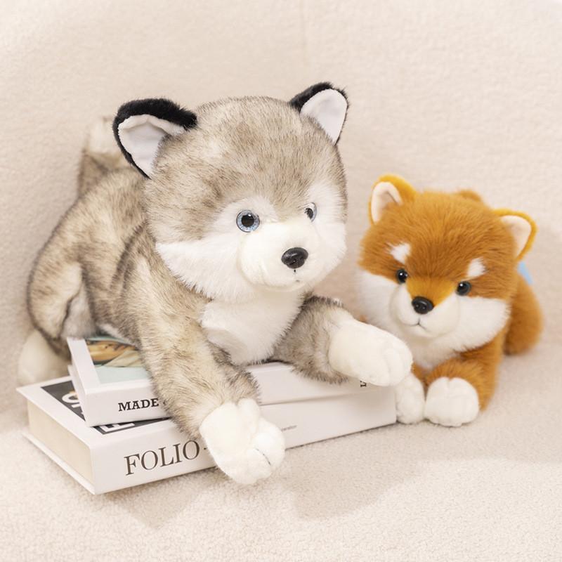 Realistic Fluffy And Plush Husky Dog Doll Highquality Stuffed Animal Children For