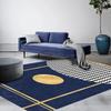 Blue Yellow Striped Geometric Area Rug Nordic Elegant Art Living Room Carpet Soft Non-Slip Bedroom Floor Mat Creative Decor