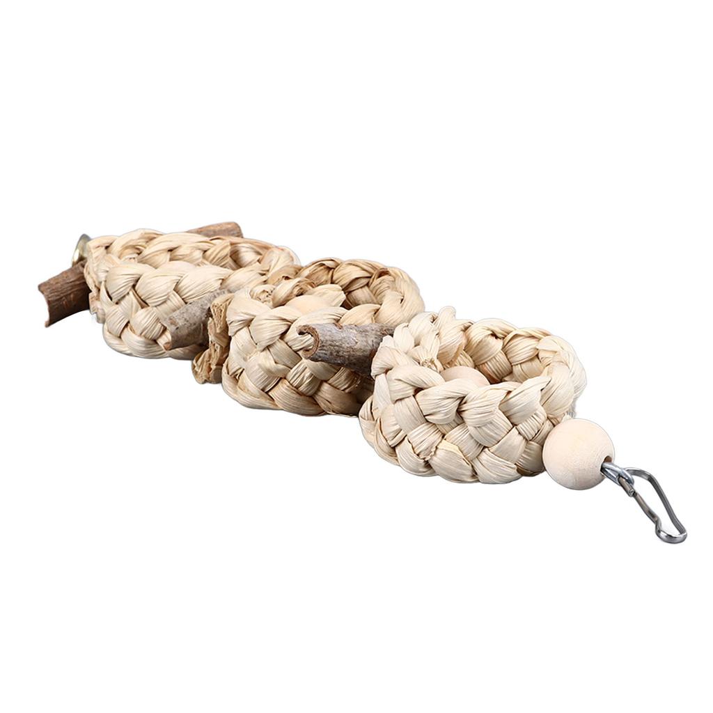 Parrot Chewing Toys Safe Corn Husk Cage Toys Interesting Anxiety Reduction Hanging Toys for Birds Hamsters Rabbits