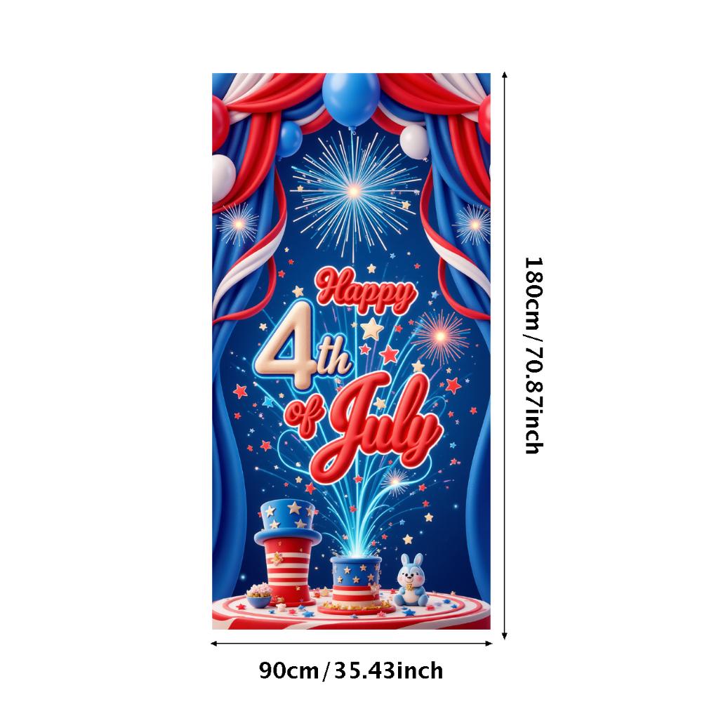 Decorative Design Happy 4th of July Celebration Banner for Holiday Party Indoor Decoration Patriotic Event