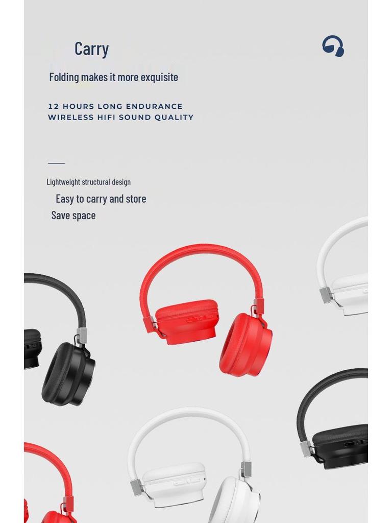 AZEADA Jidairen Bluetooth 5.0 Faltbare kabellose Over-Ear-Kopfhörer mit langer Akkulaufzeit für Musik und Anrufe