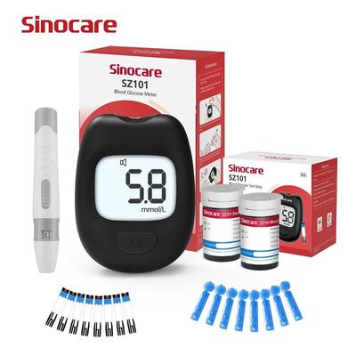 SZ101 Blutzuckermessgerät zur Selbstdiagnose mit 50/100/200 Teststreifen und Lanzetten Blutzuckermessgerät