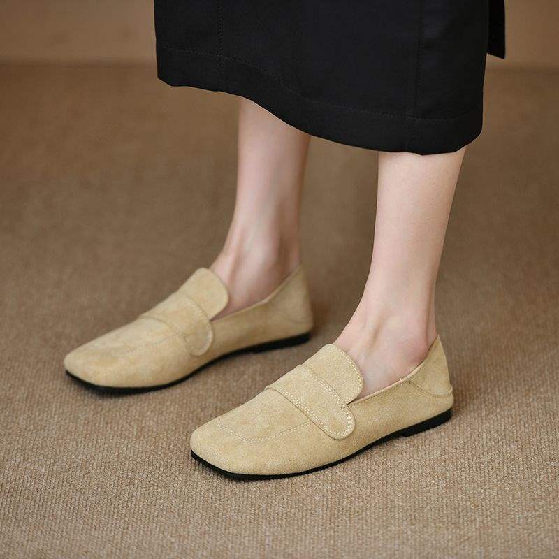 

Flat-bottomed retro niche loafer single shoes women s shoes 2025 new spring and autumn British one-pedal soft-soled Doudou shoes 40