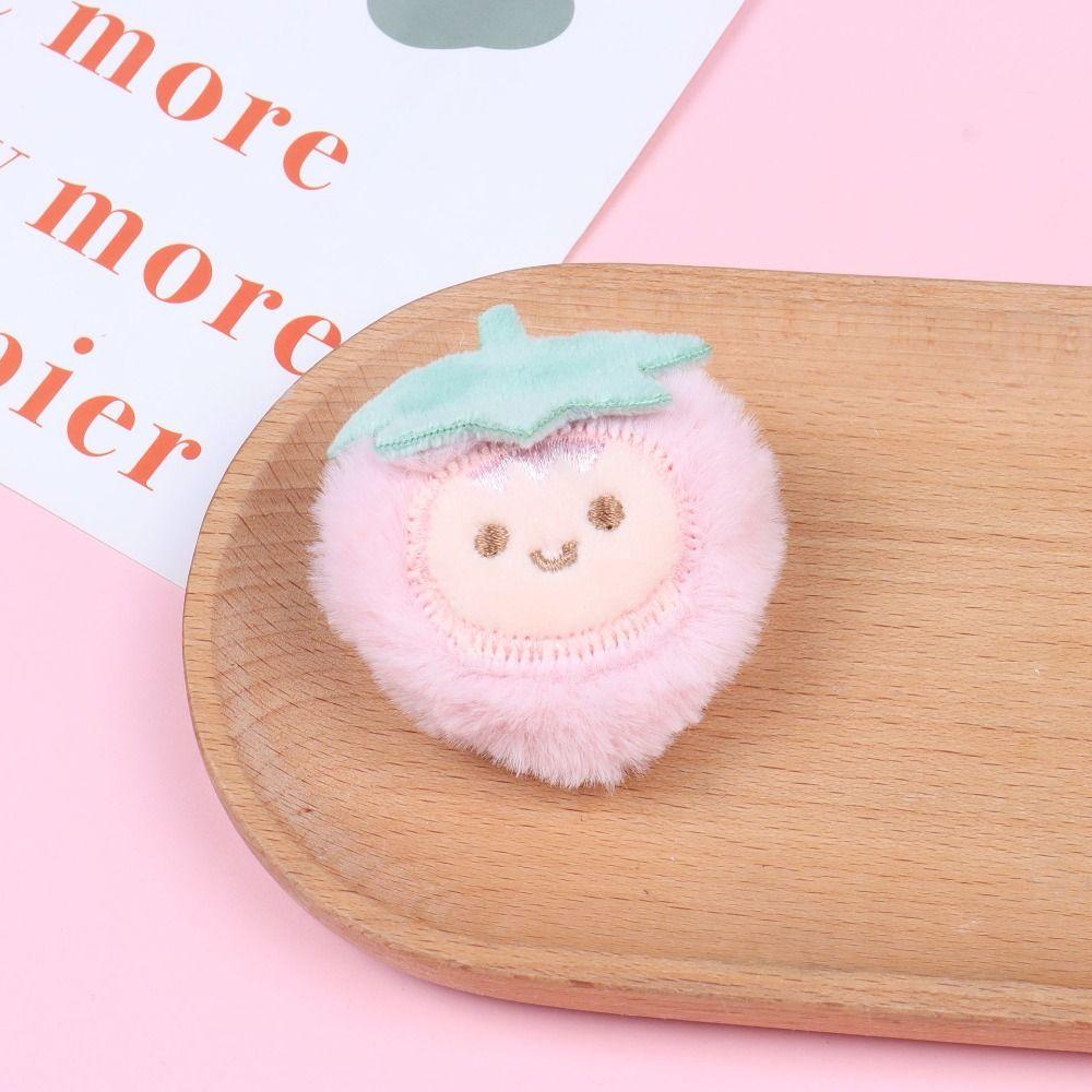 Hand-sewn Cute Fruit Plush Brooch Cloth  Cartoon   Bag Acessories