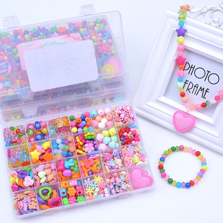 Acrylic Educational DIY Bracelet & Necklace Beading Kit for Girls