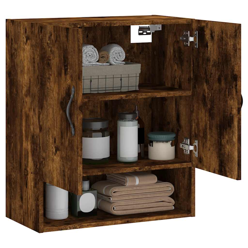 Wall Cabinet Smoked Oak 60x31x70 Cm Engineered Wood