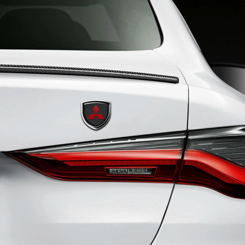 3D Metal Car Fender Emblem Shield Sticker for Mitsubishi ASX Lancer 10 Outlander L200 Xpander Exterior Accessories