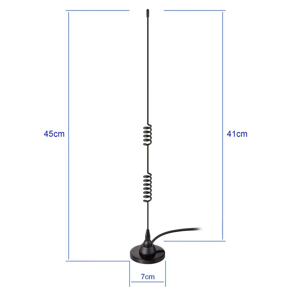BINGFU Mobile Ham Radio Antenna Dual Frequency VHF UHF Ham Radio Antenna Magnetic Base PL259 Male Antenna Suitable for BTECH ICOM Midland Yaesu TYT