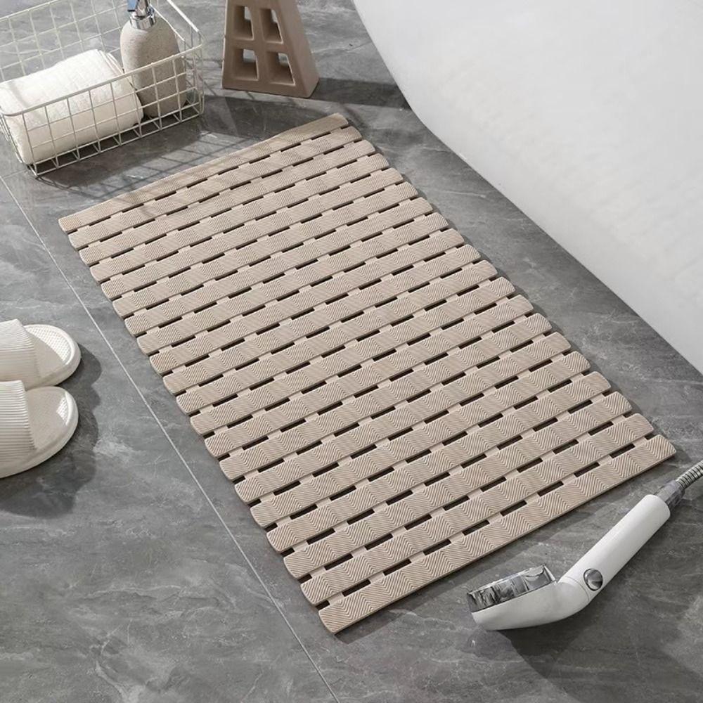 PVC Anti-slip Floor Mat Anti-drop Shower Foot Scrubber Flexible Bathroom Foot Pedal  Washroom