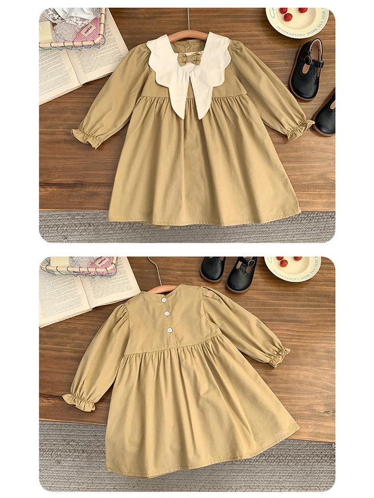 Autumn Korean-Style Academy Dress for Baby Girls – Infant Princess Fashion
