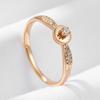 Rose Gold Bride Wedding Ring Natural Zircon Accessories Fashion Modern Party Daily Jewelry Crystal Gift For Women