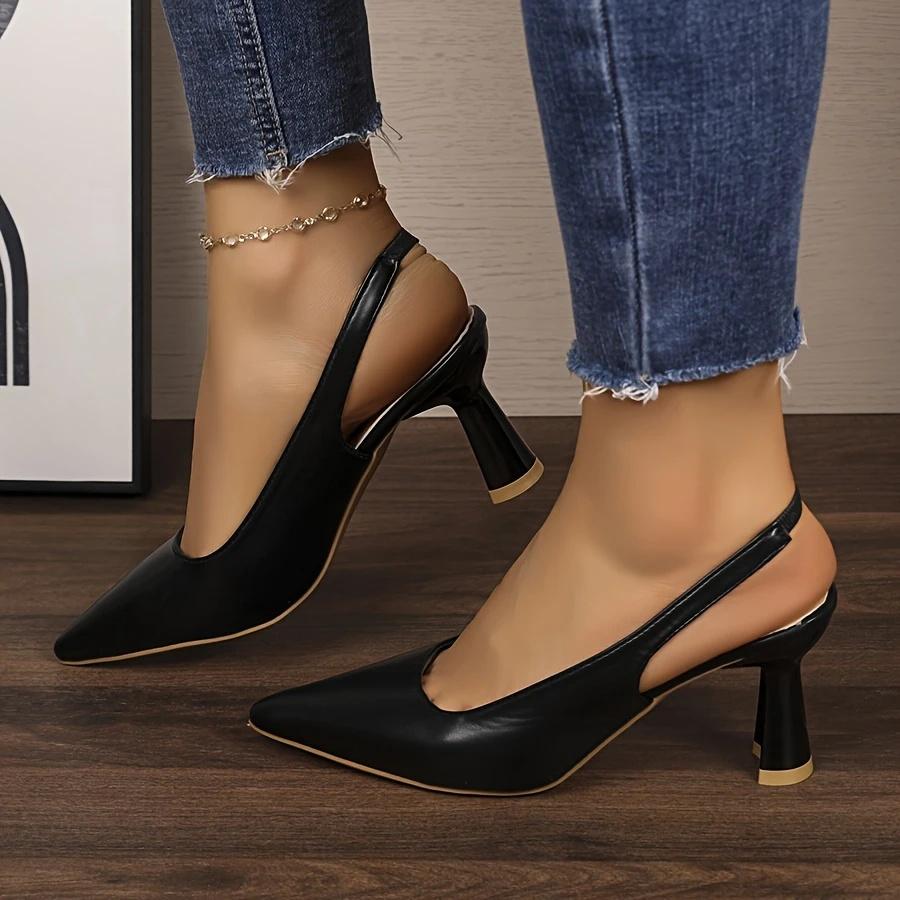 Women Pointed Toe High Heels Sandals New Casual Flip Flops Party Dress Heels Shoes Flowers Decoration Peep Toe Sandals