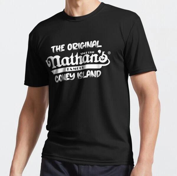 

nathans coney island Active T-Shirt Funny Logo American Men s T-Shirt S to 5XL M