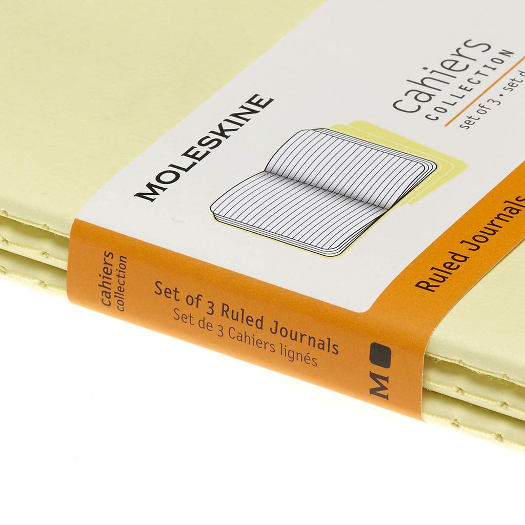 Moleskine Notebook Cahier Journal Set of Pocket Tender Yellow CH011M23 3, Lined, Size,
