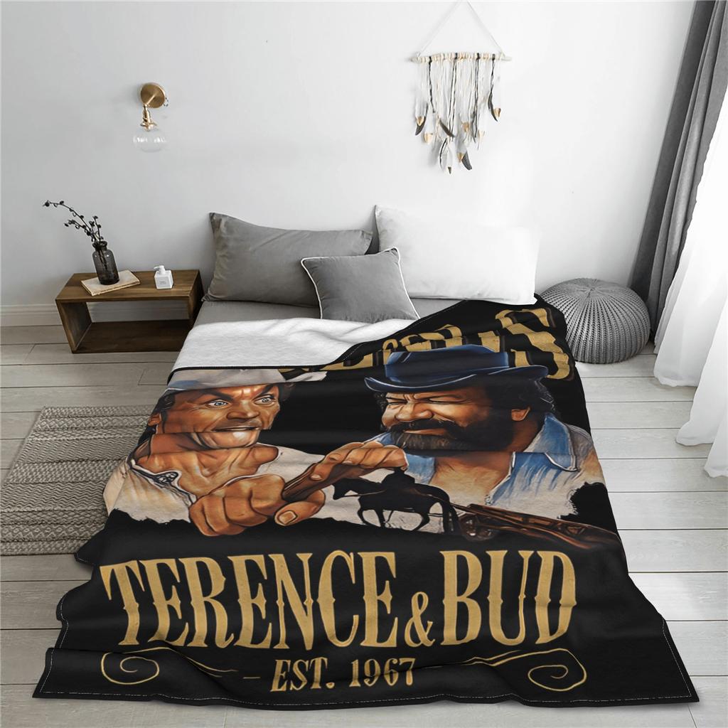 Coperte Terence Hill Bud Spencer Calda Divertente Coperta Morbida in Peluche per Bambini Soggiorno Flanella Copriletto Copriletto