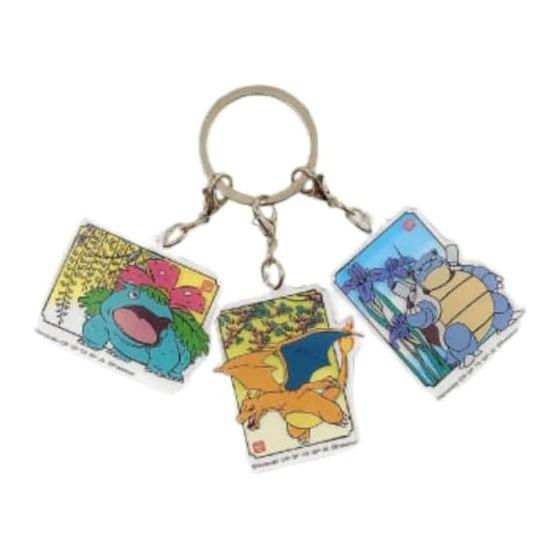 3-row acrylic keychain Pokemon Japanese pattern series 3-row acrylic keychain unisex adult