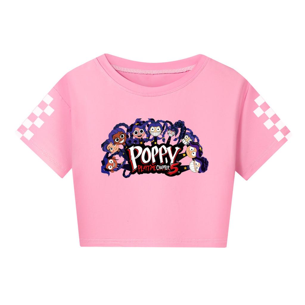 5633 Kids Girls Lily Lovebraids Print Short Sleeves Short T-Shirt