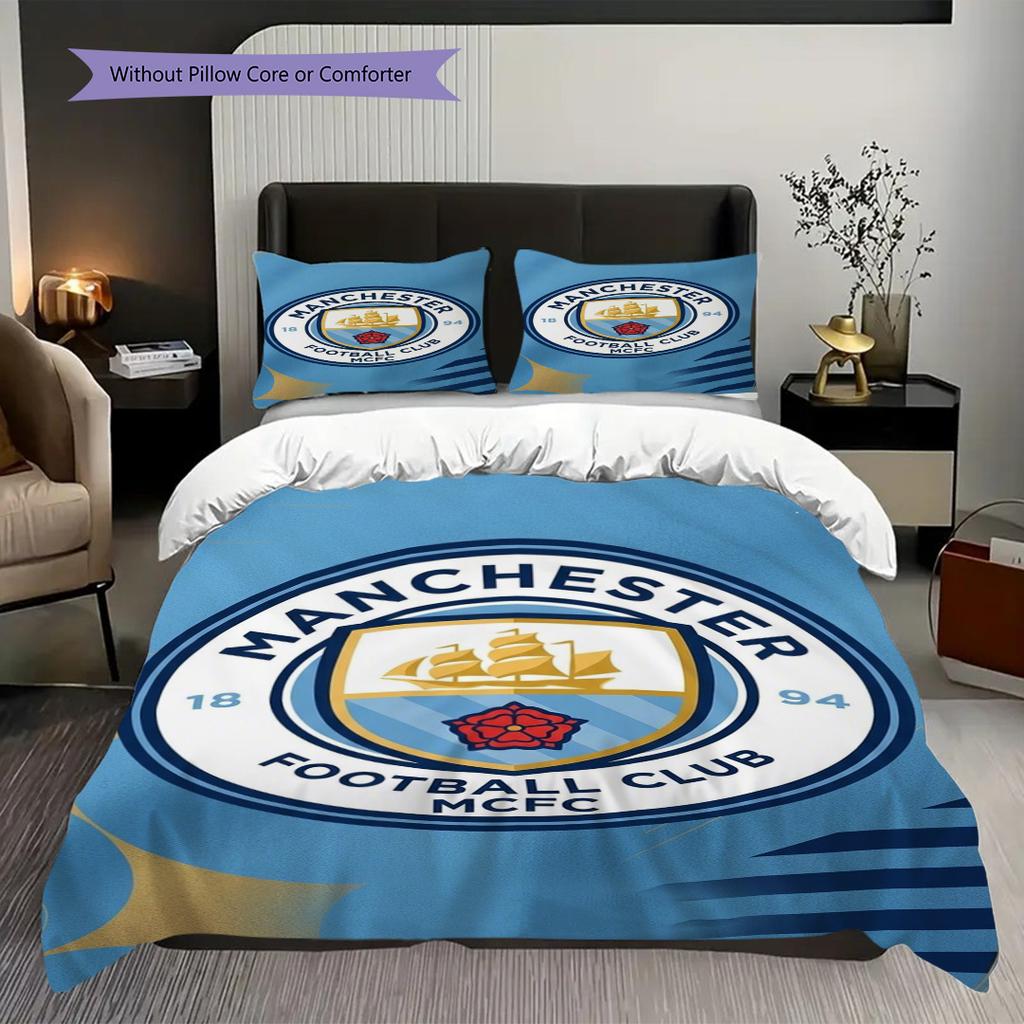 Biancheria da letto Heritage Manchester City (1 * copripiumino + 2 * federa, senza nucleo) Copripiumino e federa 2DFlat Morbidi e confortevoli