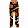 Men's Halloween Print Drawstring Pants Casual Lounge Sleepwear Soft Comfortable Fit Lightweight Fabric