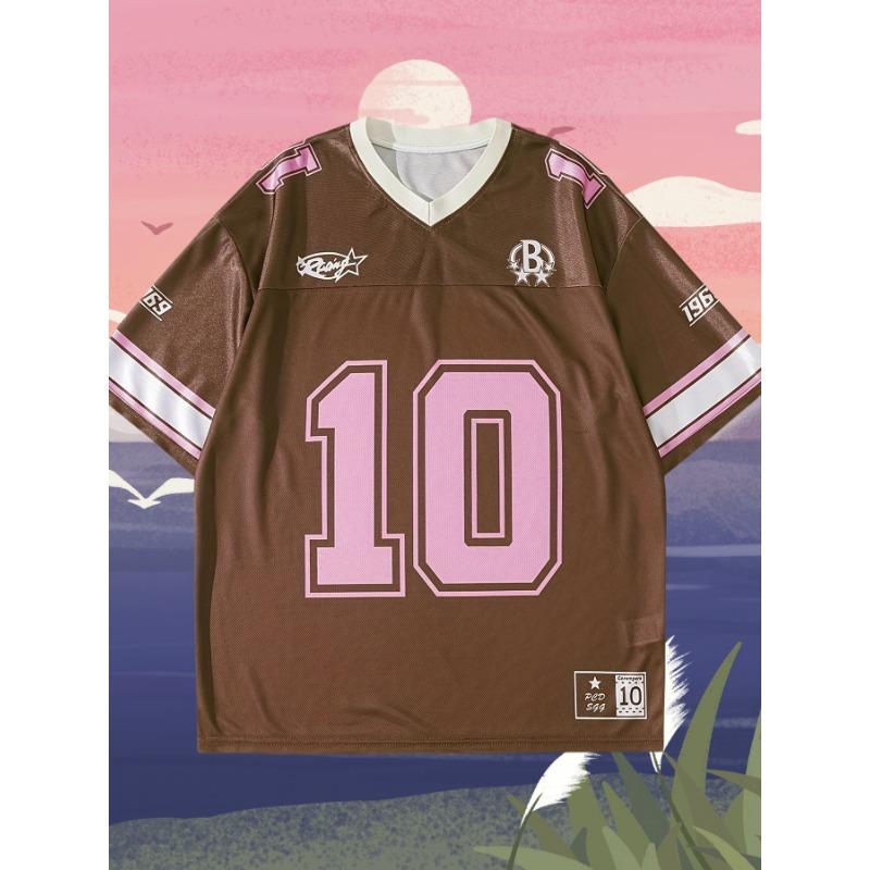 

Спортивная футболка с V-образным вырезом, с короткими рукавами, коричневая 10 женская футболка, женская спортивная футболка 6XL