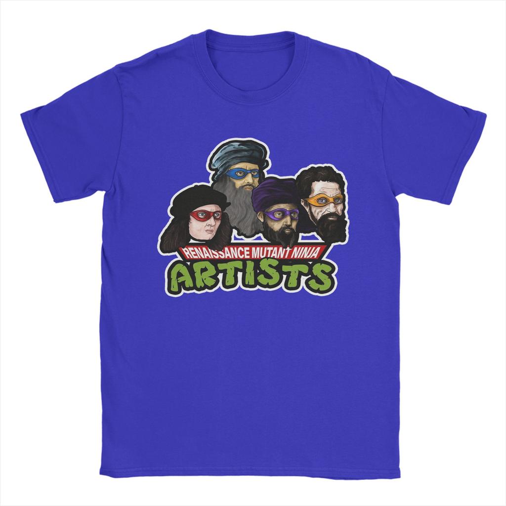 Herr T-shirts Vetenskap Sköldpaddor Unik 100% Bomull T-shirt Kortärmad Mutant Ninja Renässans T-shirts Rundhals Toppar