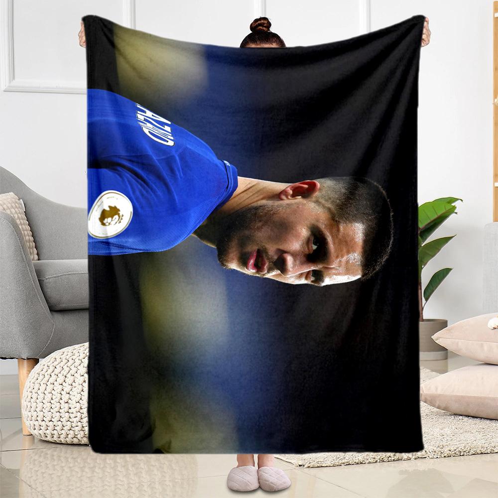 Player Chelsea Kit Blanket Ultra-Soft Perfect for Seaside Bedding Office All-Season Use Playful Design Perfect Gift for Relatives and Friends
