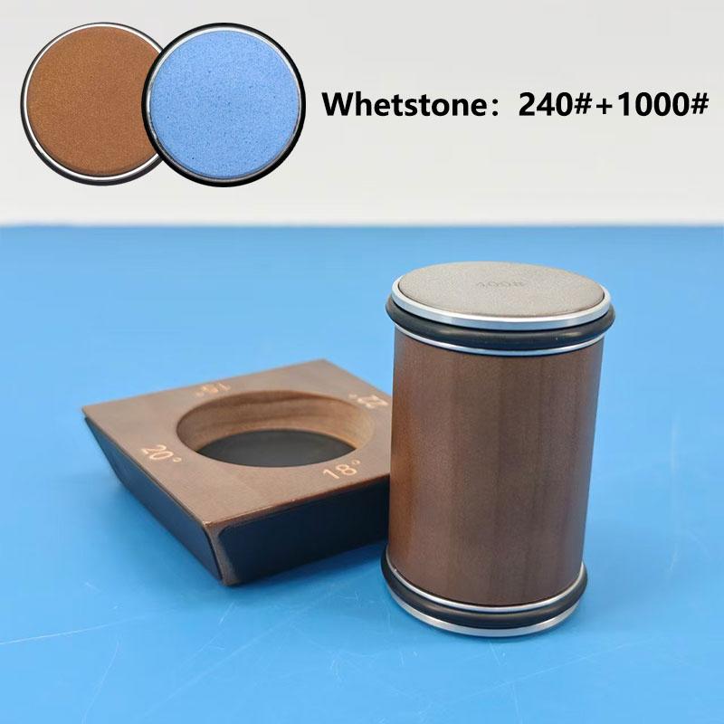 4úhlová válečková bruska na nože 15/18/20/22° Válečkové brusky Magnet Dřevěná základna Diamantová brusná sada Dřevoobráběcí ostřící systém
