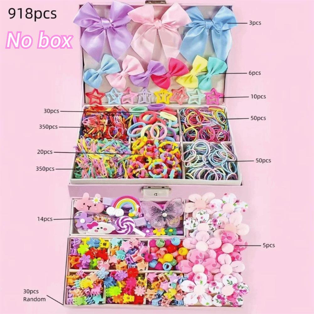 High Elastic Hair Accessories Set Colorful Hair Clips Frangipani Girls Hair Bands Girls Children