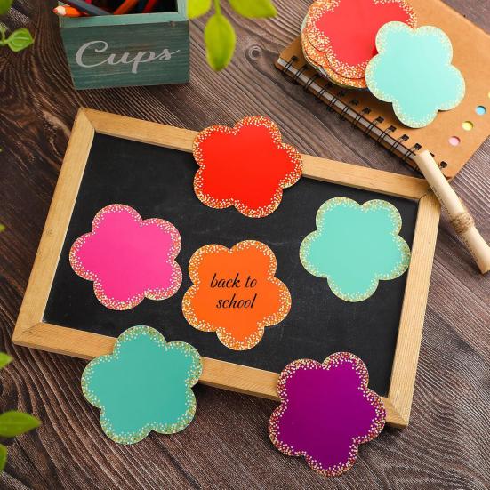 90 Sheets Colorful Decorative Borders Star Paper Cutting Bulletin Board Cutouts DIY Classroom Supplies