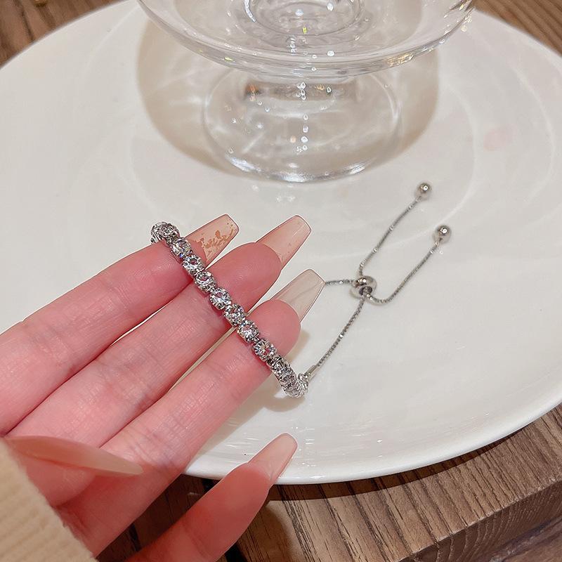 

Full Of Adjustable Bracelet For Women Trendy Exquisite Shiny Zircon Bracelet Party Jewelry Gift