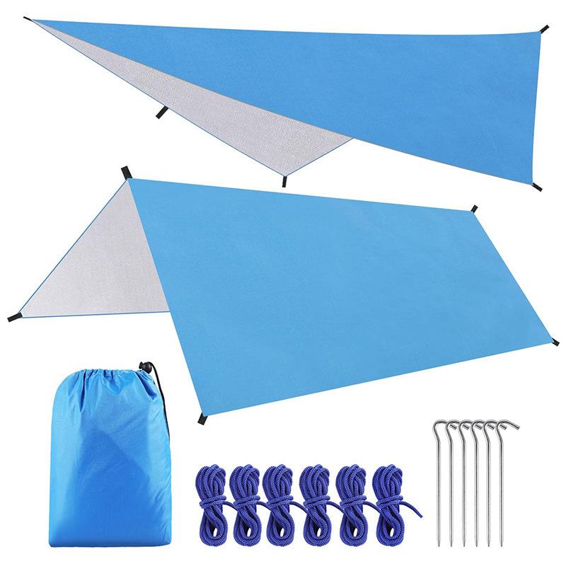 Ultralight Camp Tent Waterproof Camping Tarp Shelter Portable Hammock Rain Fly Sunshade for Outdoor Hiking