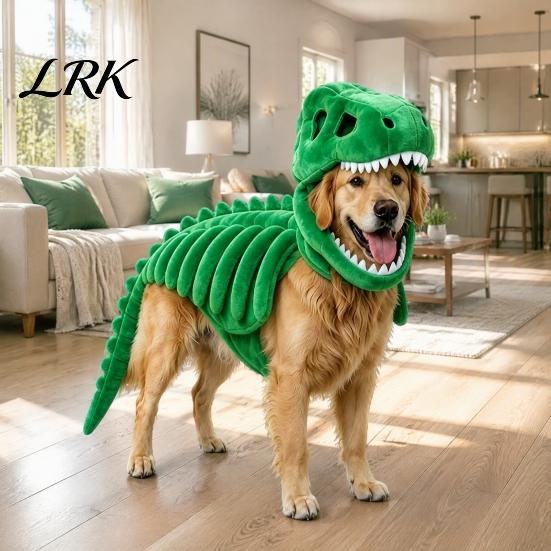 Costume di Halloween per Cani, Costume Scheletro Dinosauro per Animali Domestici, Vestito, Costume Divertente Cosplay per Cani Gatti, Abbigliamento Trick or Treat Morbido Poliestere