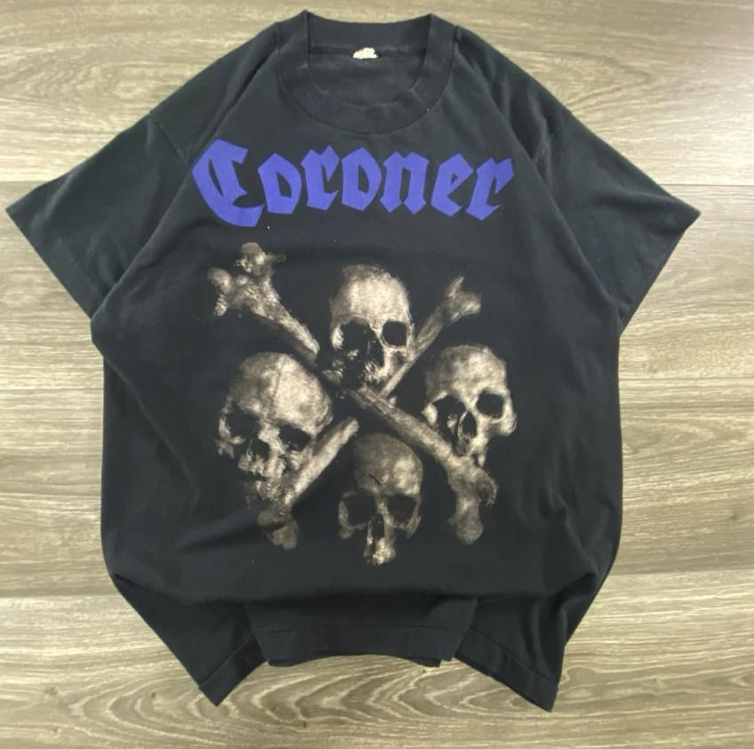 Винтажная футболка унисекс группы Coroner Thrash Metal Полный размер от S до 5XL SU224 Футболка унисекс XXL