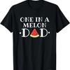 Mens One In A Melon Dad Watermelon Pun Funny Summer Fruit Gift T-Shirt