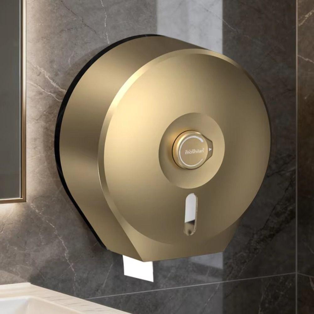 Wall Mounted Large Roll Paper Holder No Punching Toilet Paper Dispenser Hotel Room