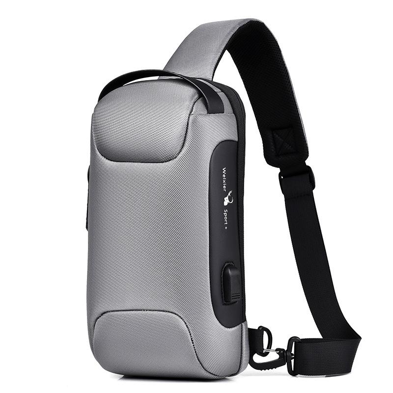Mens Messenger Bag Security Sling Bag Large Capacity Chest Bag One Shoulder Sport Bag