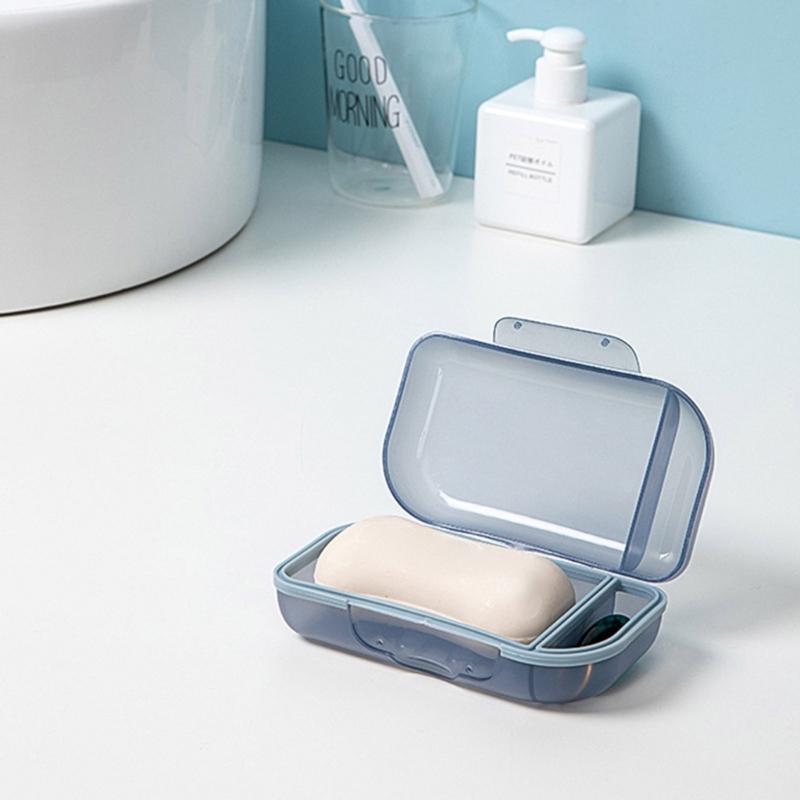Small Travel Soap Container Secure Cover Multiple Purpose Organizers Jewelry Accessories Storage PP