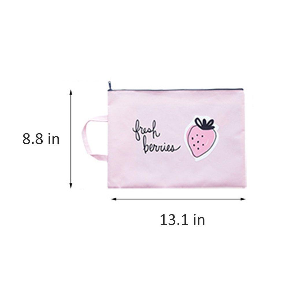 Formemory File Case Document Bag A4 Storage Bag Pencil Case Portable Slim File Bag Folder Document Case Office Supplies Travel Pouch Stationery