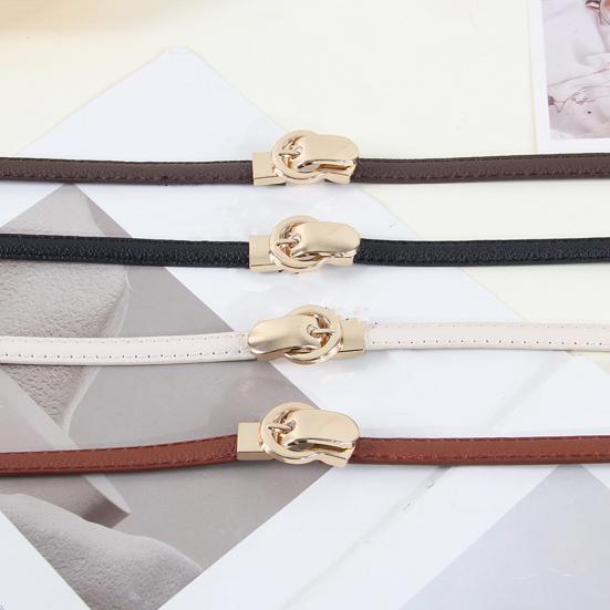 Women Dress Belt Imitation Leather Versatile Solid Color Design Waistband Dresses Shirts Tops Waist Belt Clothing Accessory