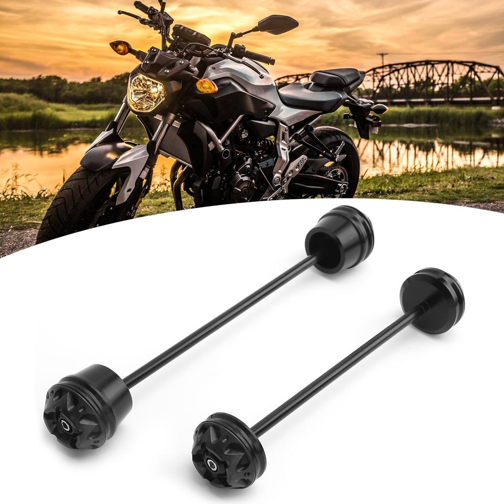 Front Rear Wheel Fork Axle Sliders Crash Protector Replacement for Yamaha MT07 FZ07 XSR700