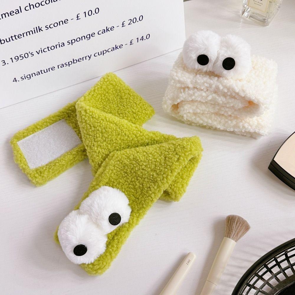 

Wide-brimmed Cartoon Headband Plush Big Eyes Soft Elastic Headband Funny Spa