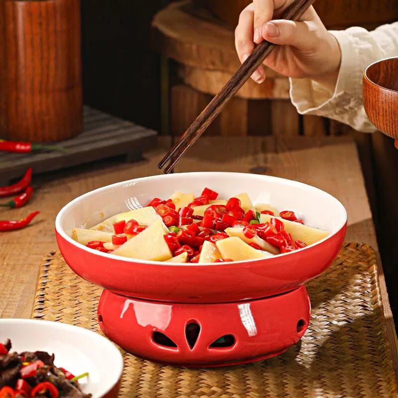 Naijiang Ceramic Food Warming Plate Set